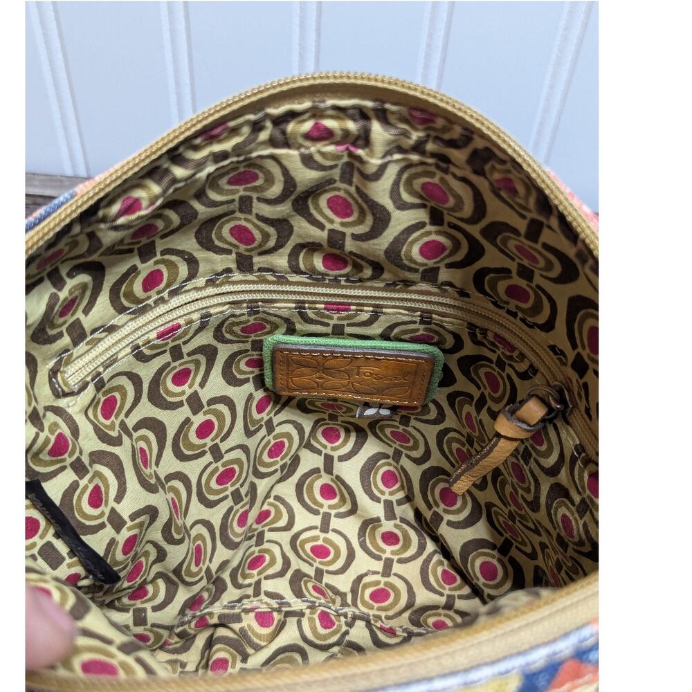 Fossil Vintage Canvas Multi compartment Multicolor Crossbody Bag - Picture 6 of 8